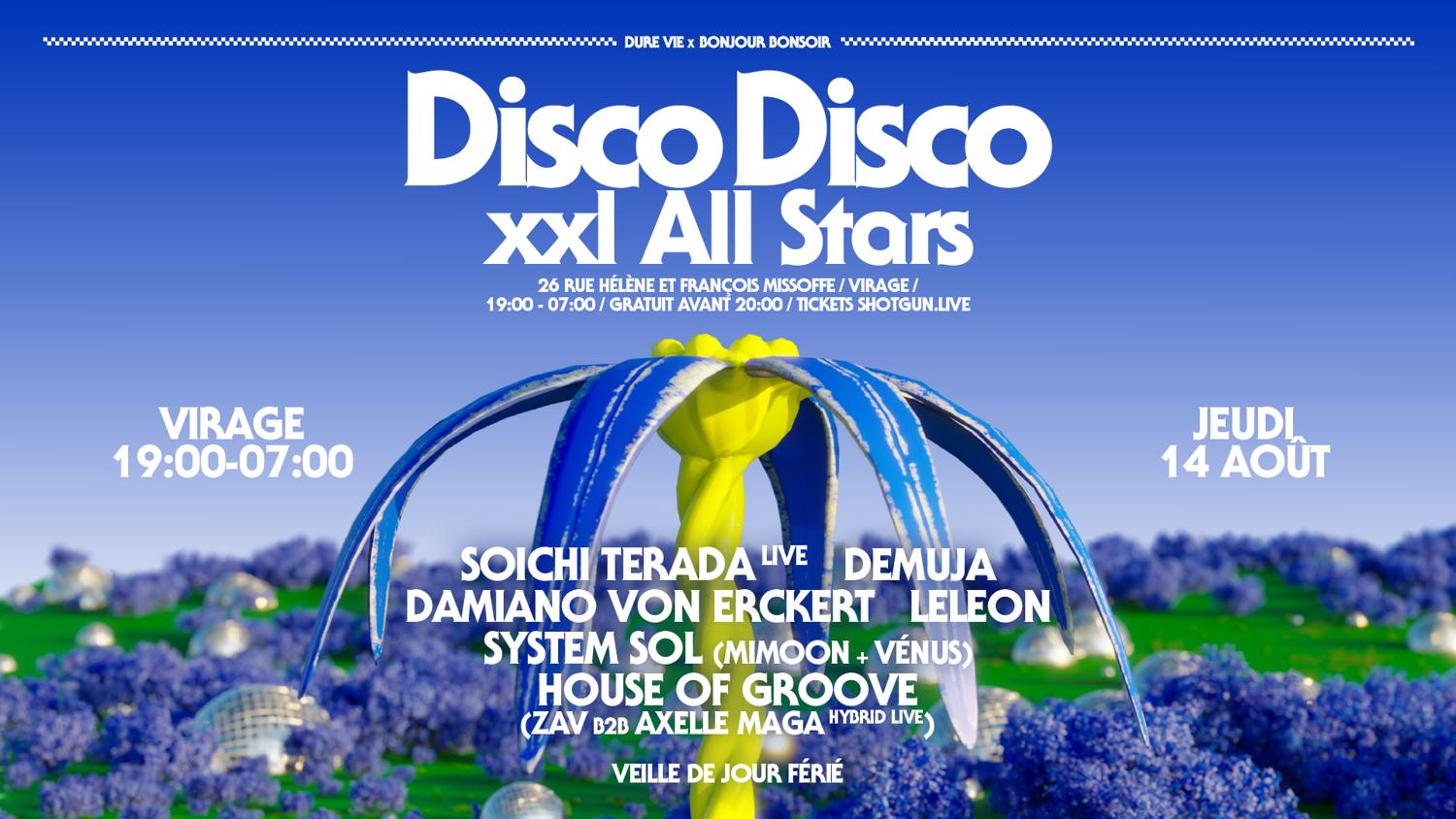 Disco Disco Xxl: Soichi Terada (Live), Demuja, Damiano Von Erckert, Le Leon, System Sol & More