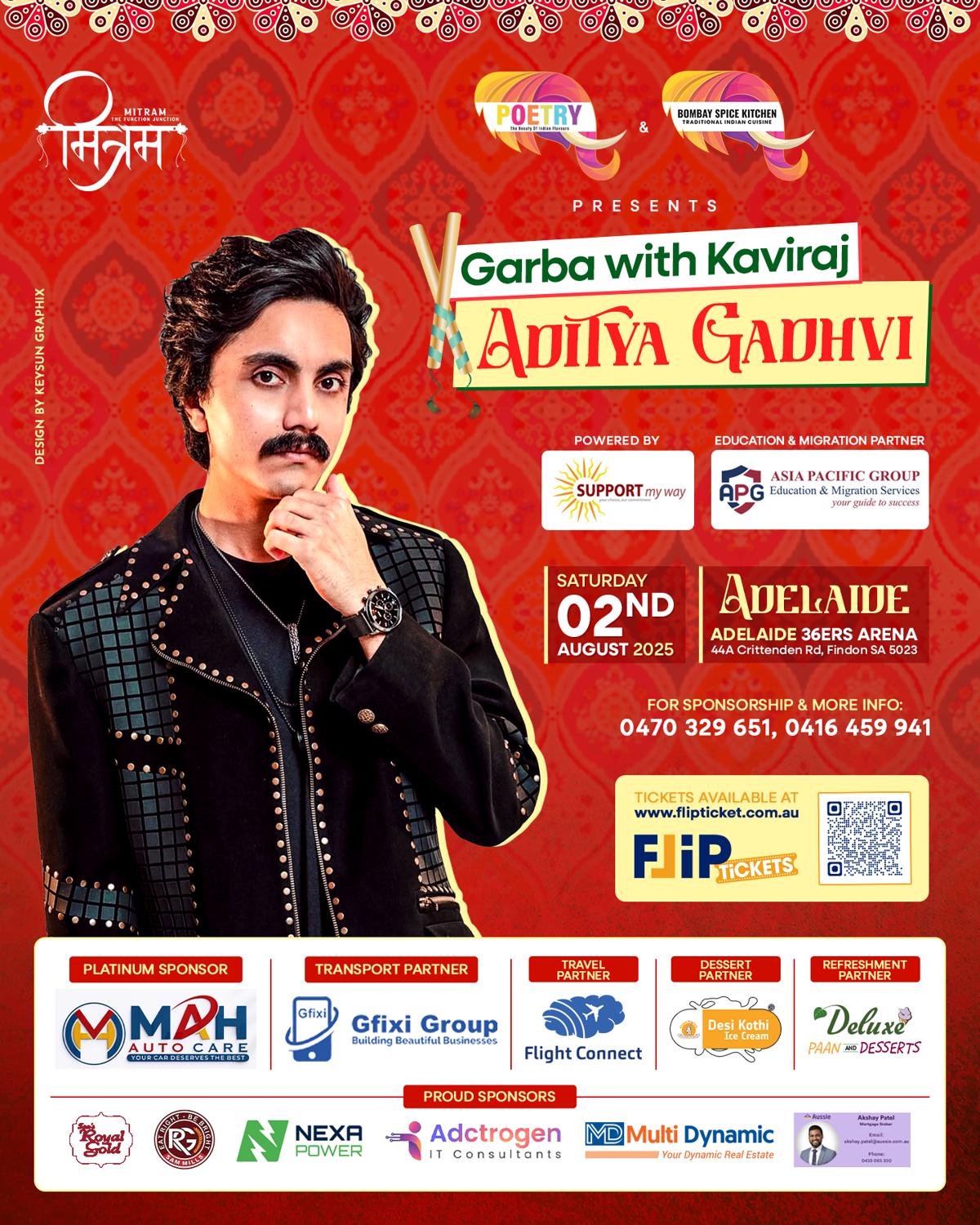 Garba With Aditya Gadhvi 2025- Adelaide