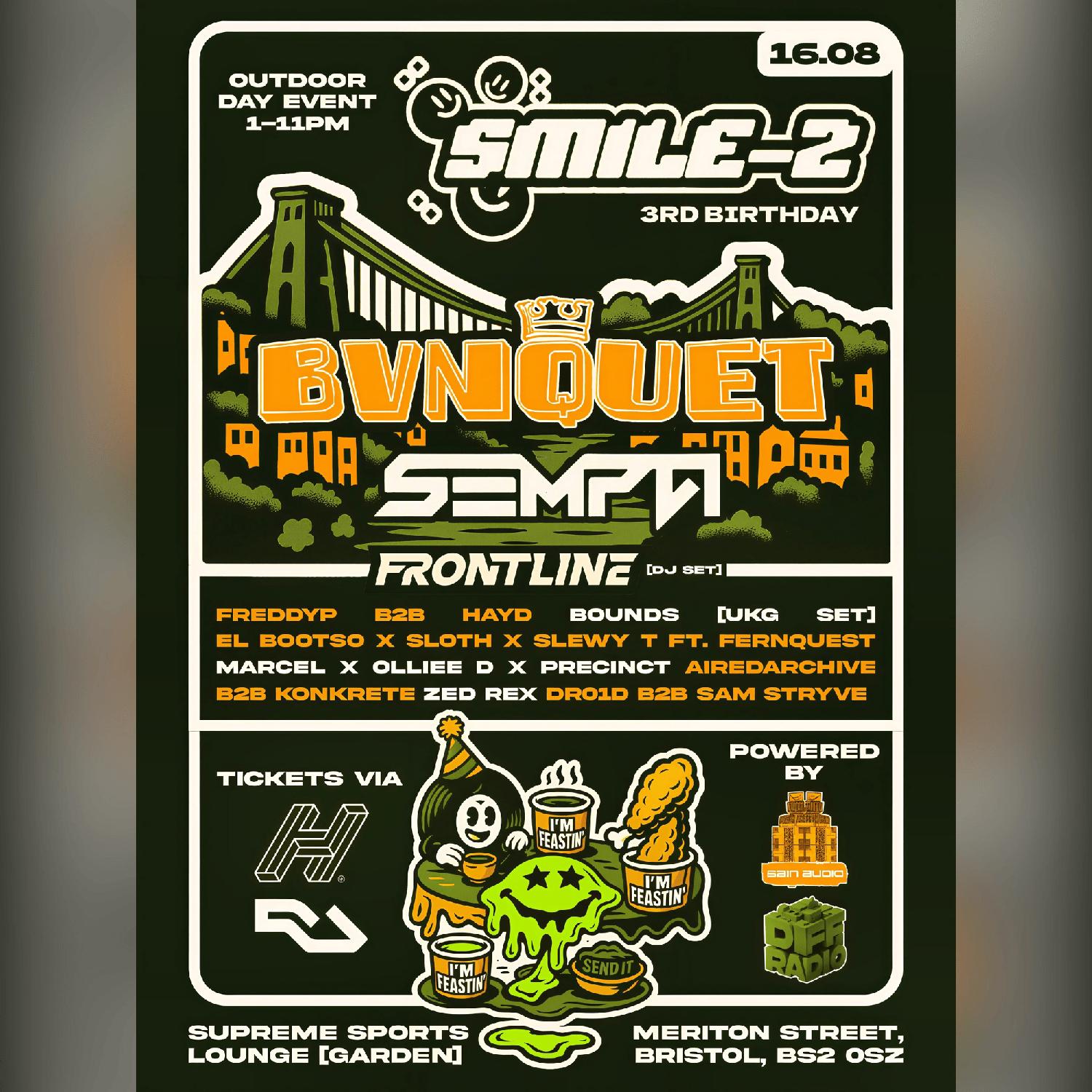 Smile-Z 3Rd Bday: Bvnquet, Sempa, Frontline - Ukg/140 Outdoor Day Event