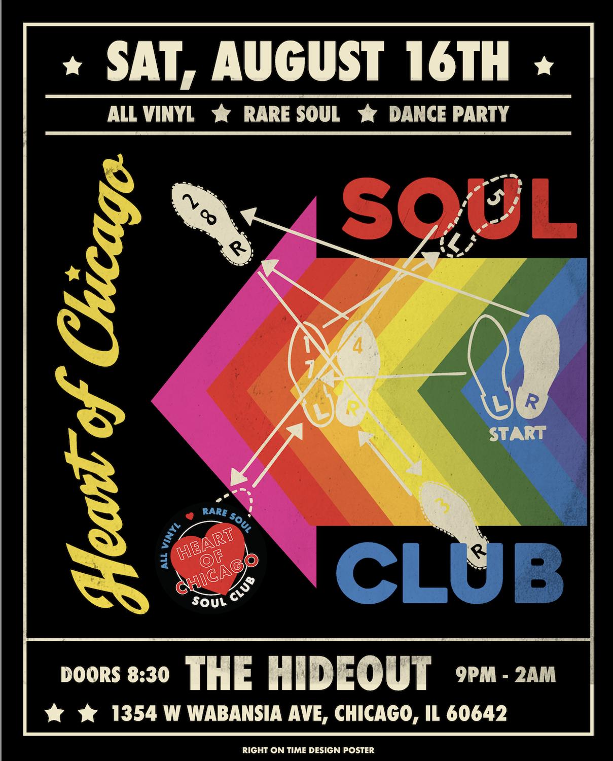 8/16 Heart Of Chicago Soul Club: All Vinyl, Rare Soul Dance Party