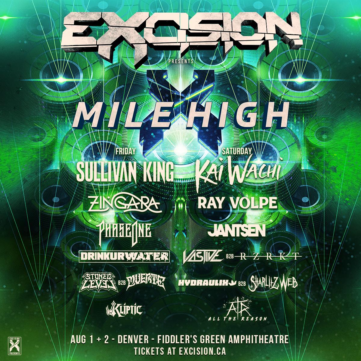 Excision At Fiddlers Green Ampitheater: Friday, August 1, 2025