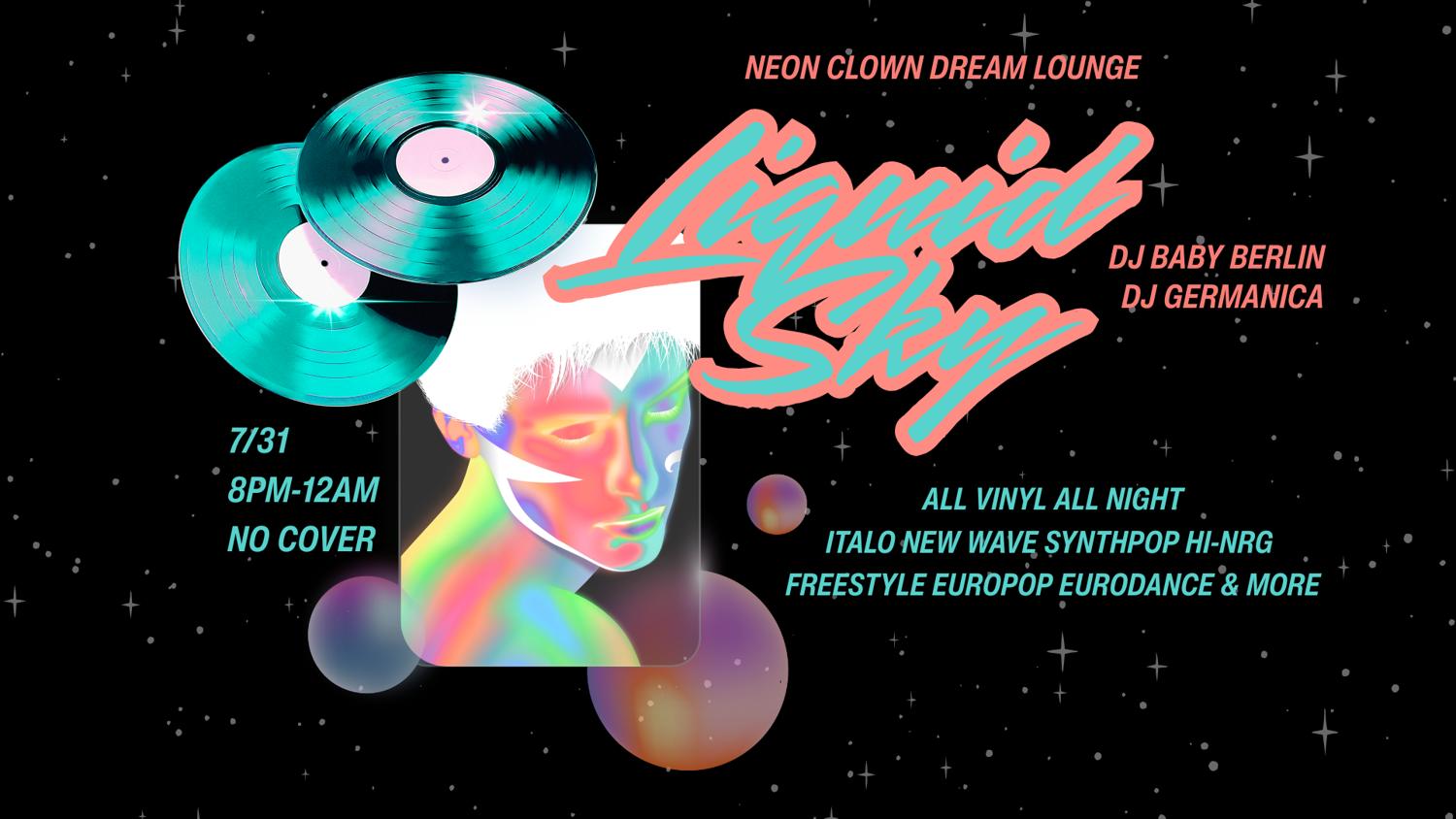 Liquid Sky - Italo New Wave Synth Hinrg Eurodance & More - All Vinyl