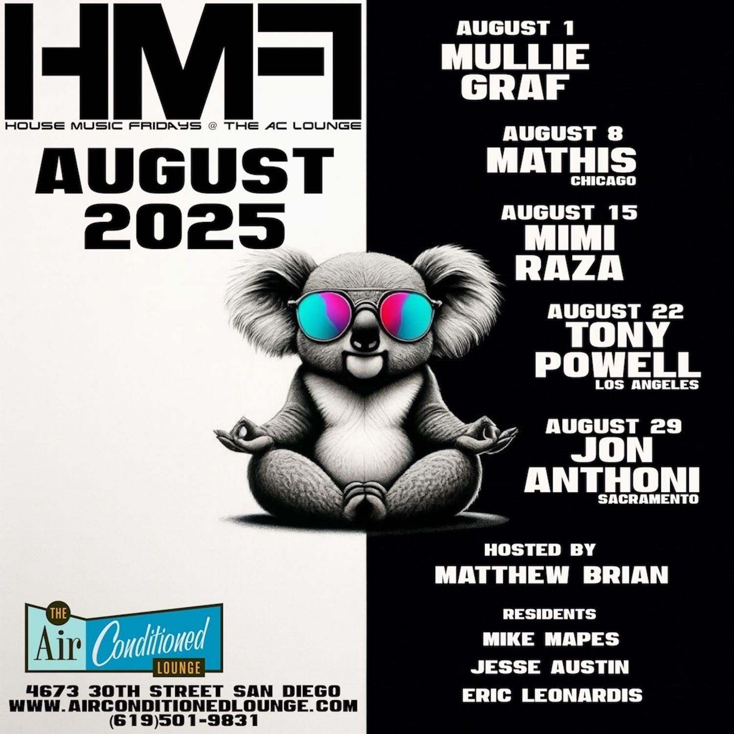 House Music Fridays: Tony Powell (La) + Matthew Brian