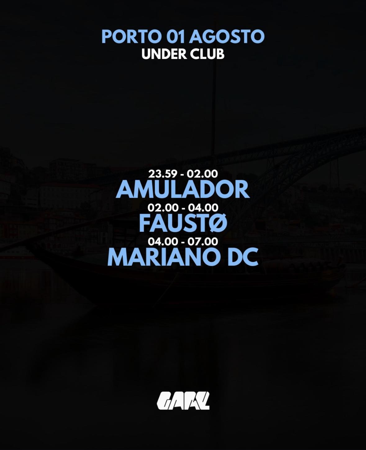 Under Club With Mariano Dc, Faustø, Amulador