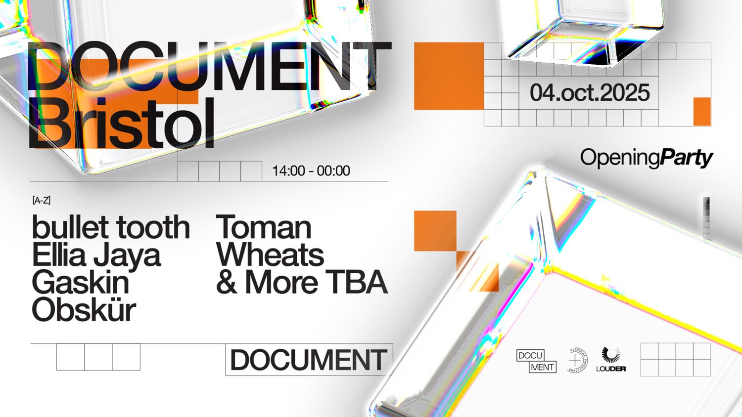 Document Opening Party: Bullet Tooth, Gaskin, Obskür