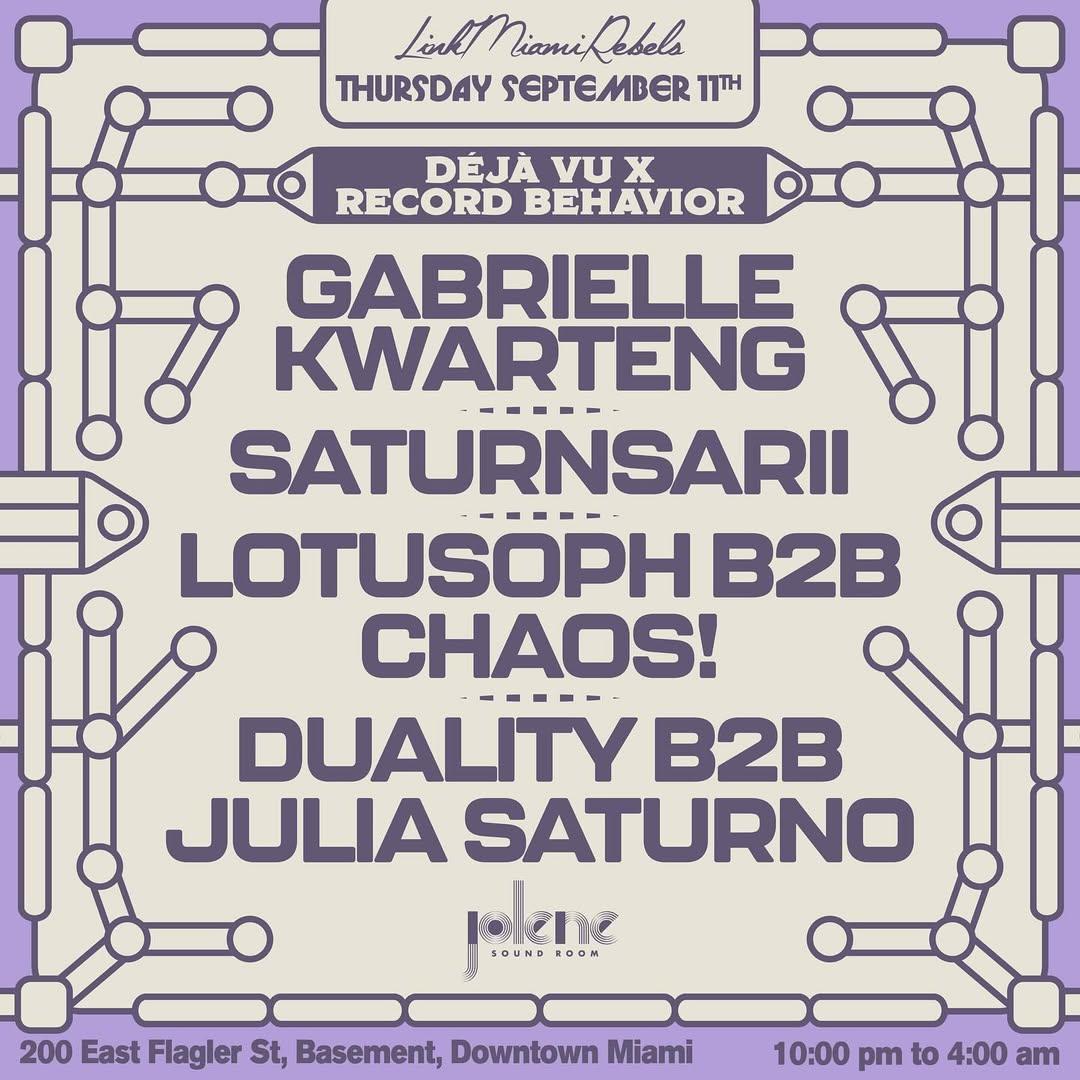 Déjà Vu X Record Behavior: Gabrielle Kwarteng