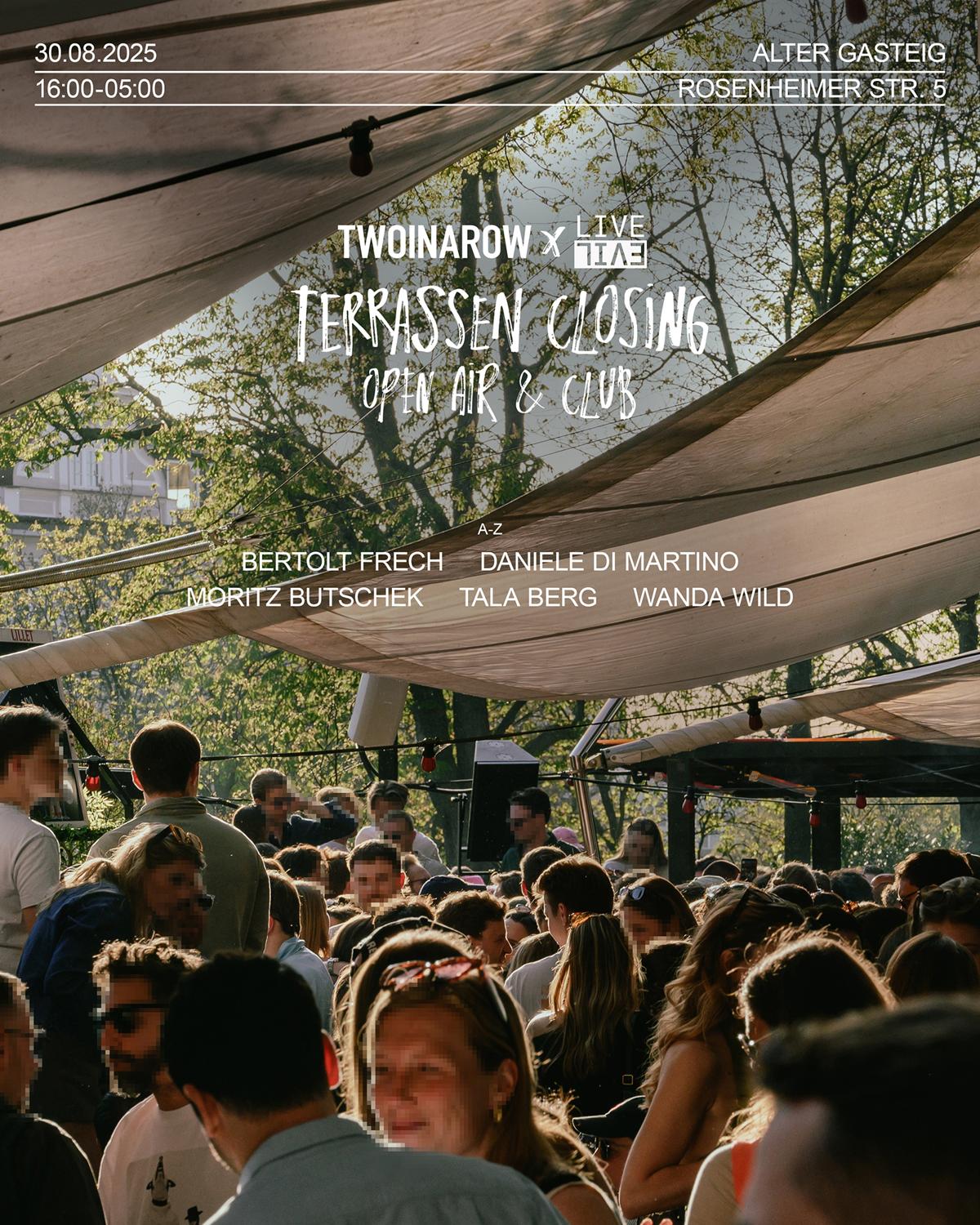 Twoinarow X Live/Evil Terrassen Closing / Open Air & Club