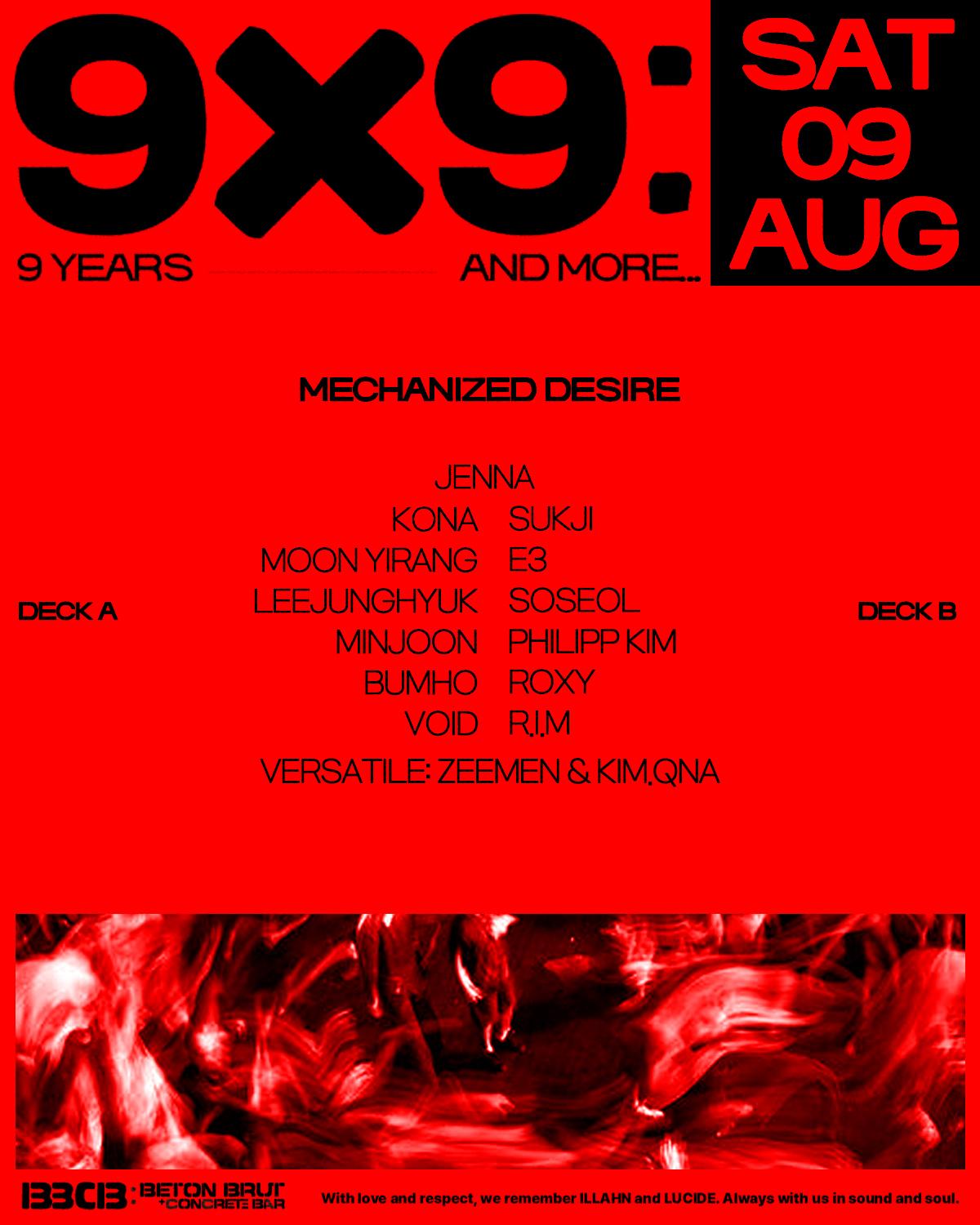 [9X9: 9 Years And More] 9 Years Anniversary - Day 3 - Mechanized Desire