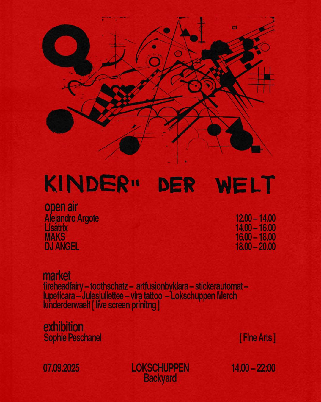 Free Day-Time Open Air + Market & Exhibition — Hosted By Kinder Der Welt