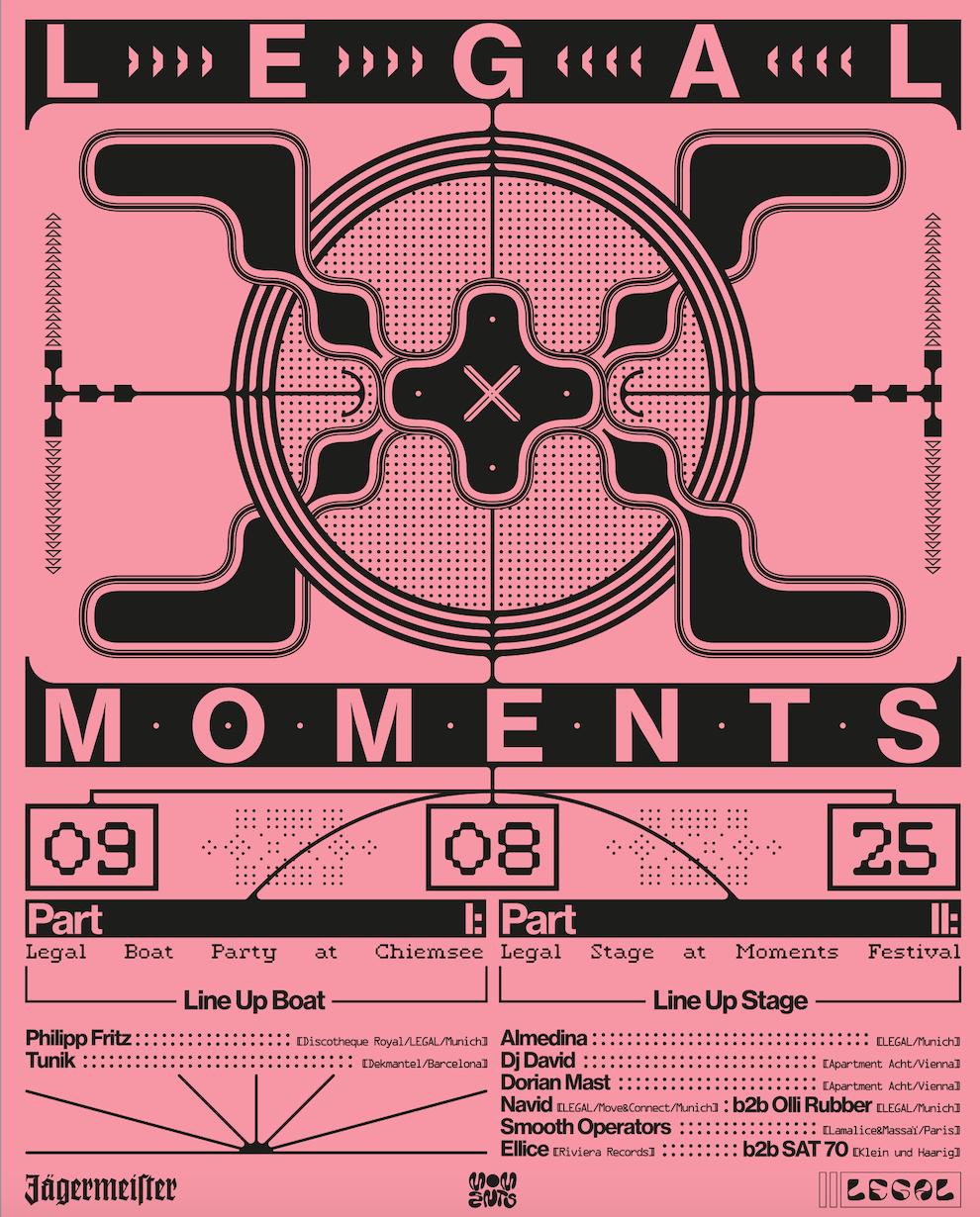 Legal X Moments Festival: Boat Party & Stage W./ Tunik, Smooth Operators (Lamalice & Massaï)