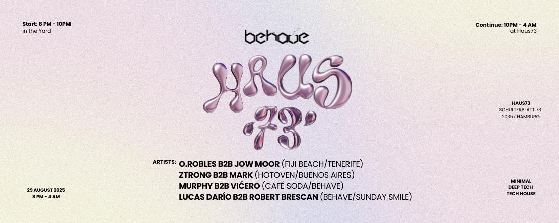 Behave With O. Robles, Jow Moor, Ztrong, Mark, Murphy, Vićero, Lucas Darío, Robert Brescan