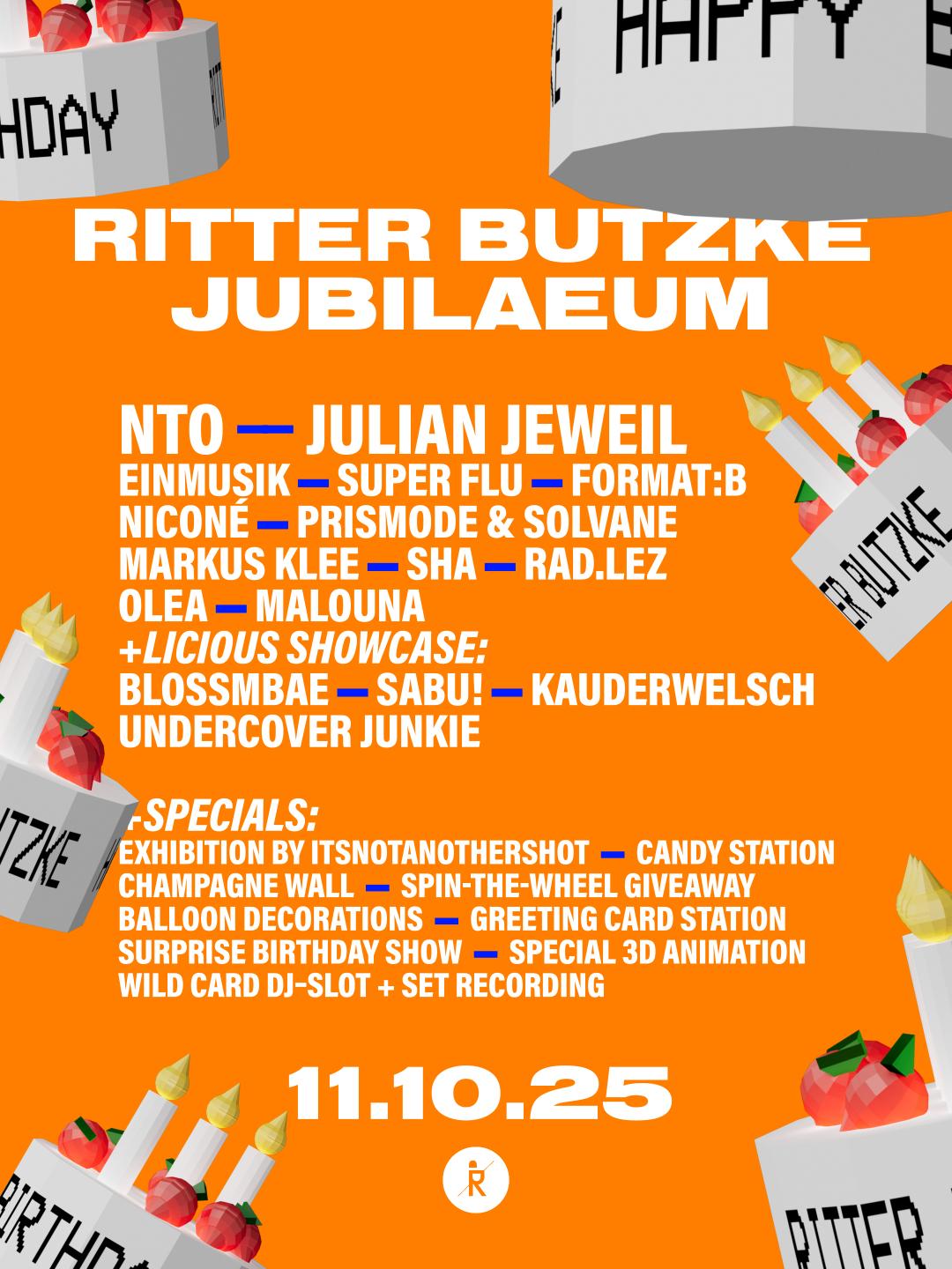 Ritter Butzke Jubiläum W/ Nto, Julian Jeweil, Einmusik