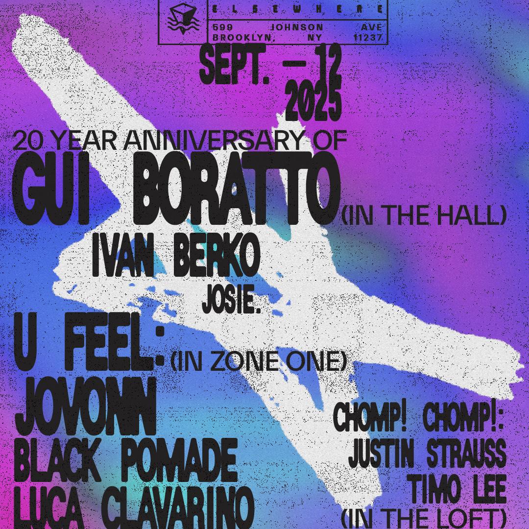 20 Year Anniversary Of Gui Boratto, Ivan Berko, U Feel: Jovonn, Justin Strauss + More