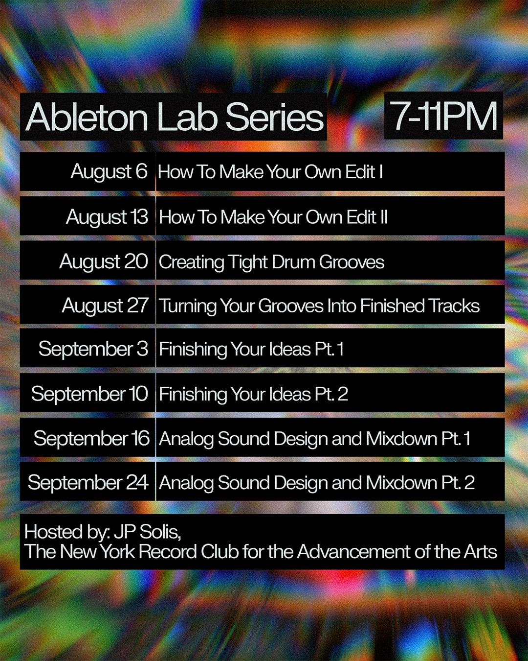Ableton Lab Series: Analog Sound Design And Mixdown Pt. 1