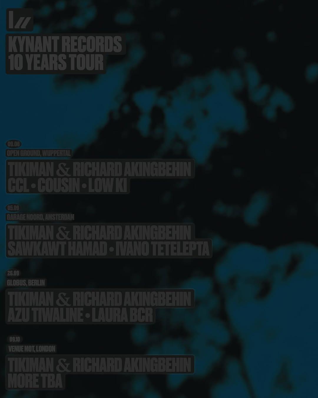 10 Years Of Kynant Records With Tikiman & Richard Akingbehin, Sarkawt Hamad, Ivano Tetelepta