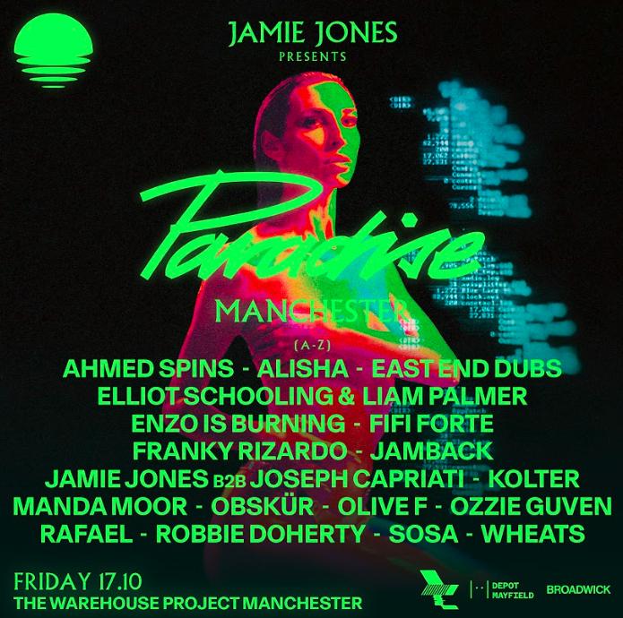 Jamie Jones Presents Paradise - Joseph Capriati, East End Dubs, Obskur, Sosa + More