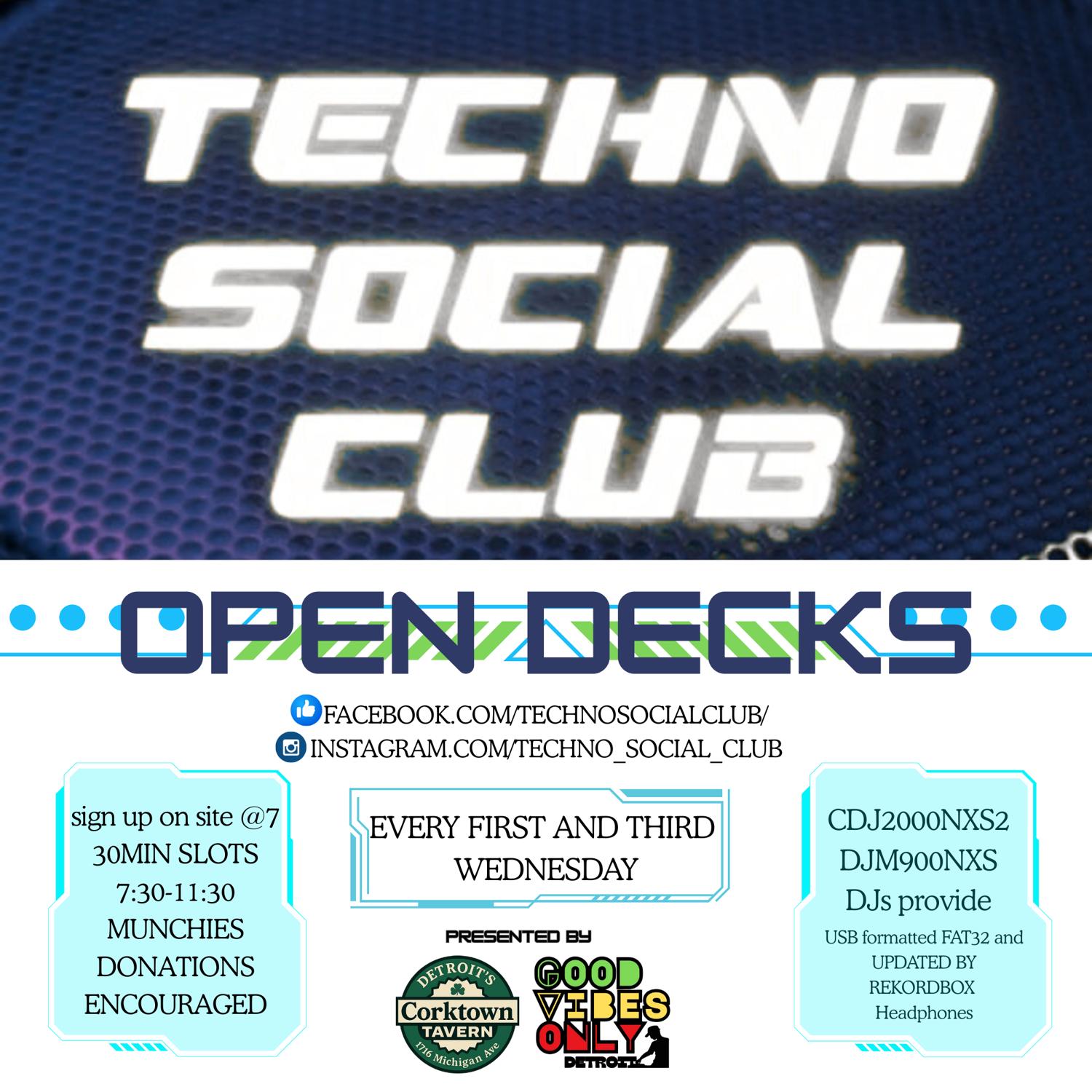 Techno Social Club Open Decks