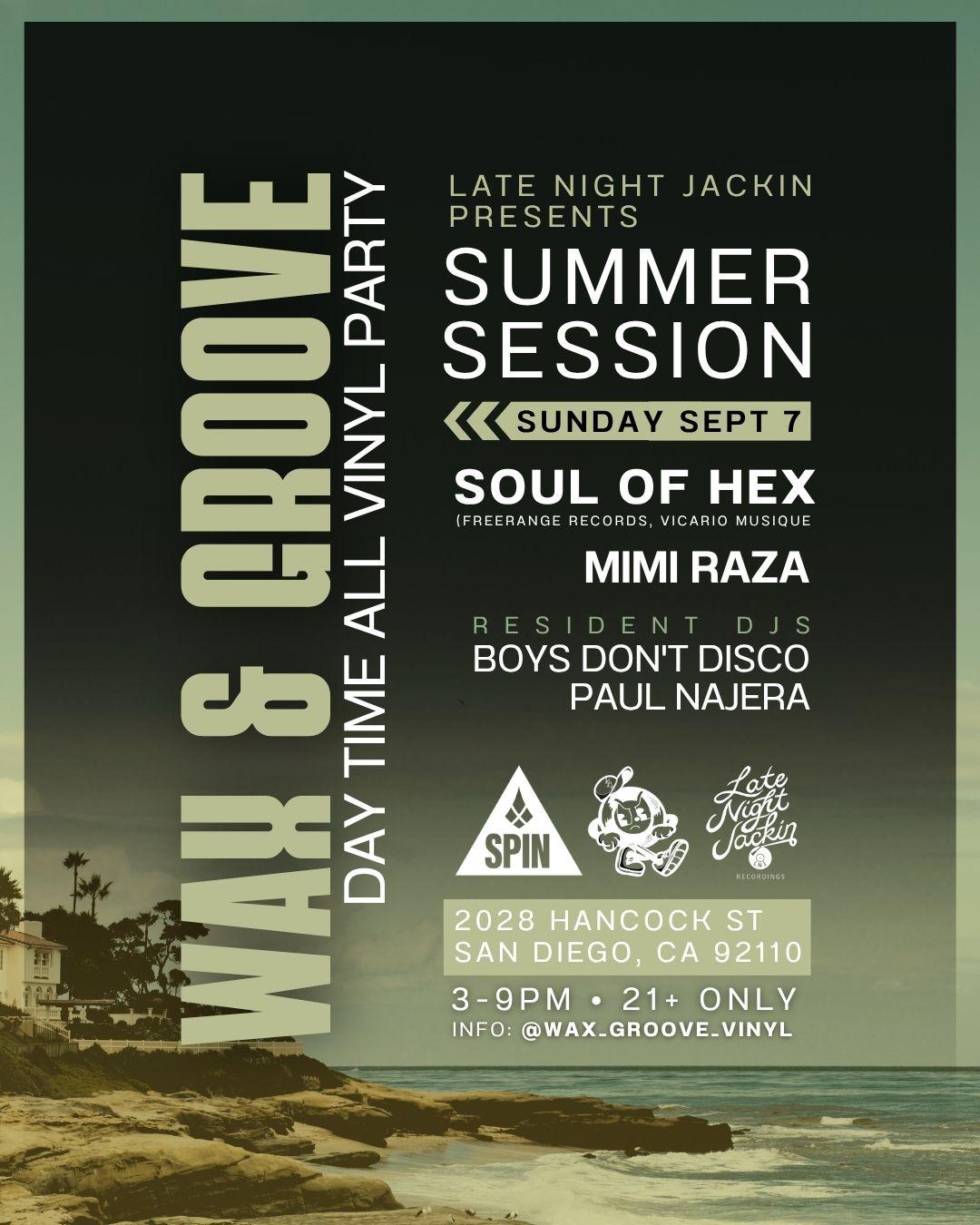 Wax & Groove (All Vinyl Day Party) With Soul Of Hex (Freerange, Vicario Musique)