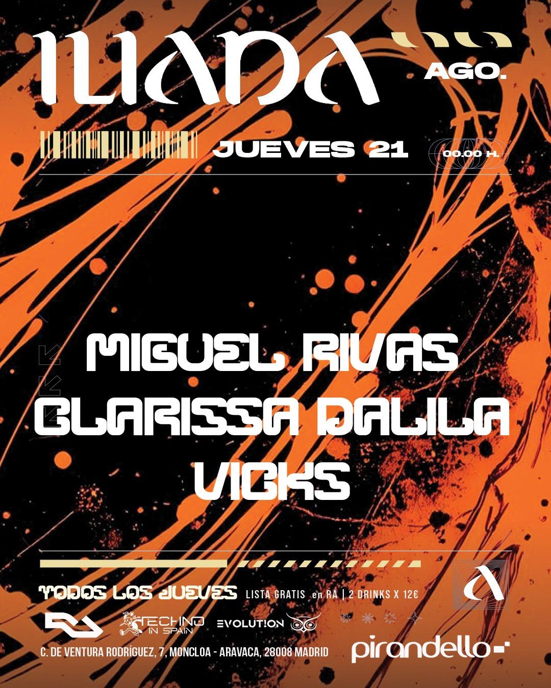Iliada Club + Miguel Rivas + Clarissa Dalila + Vicks