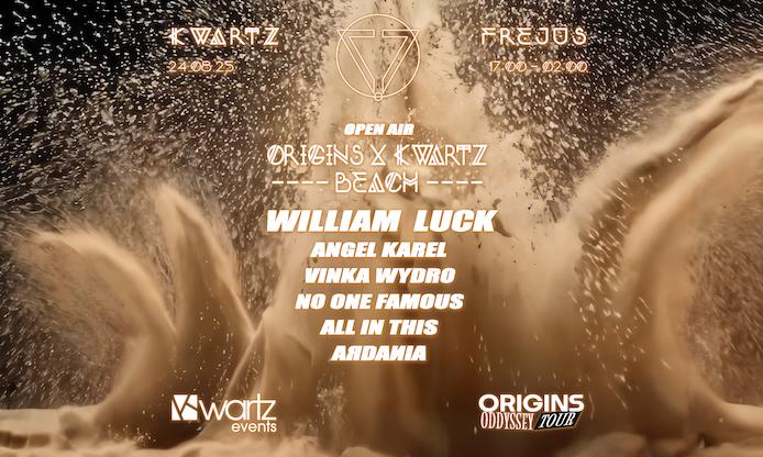 Open Air Beach Origins X Kwartz Invite William Luck