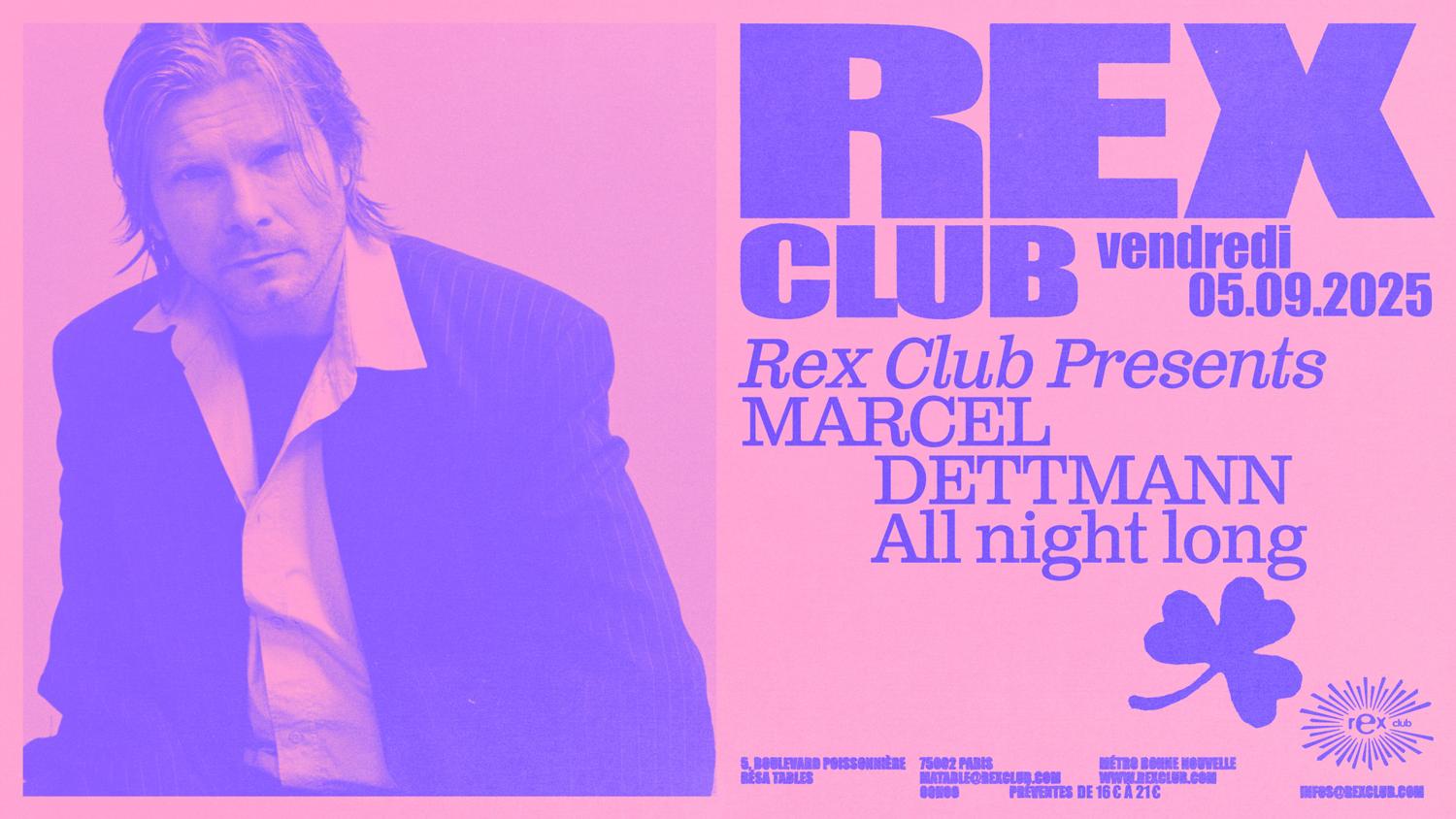 Rex Club Presents: Marcel Dettmann All Night Long