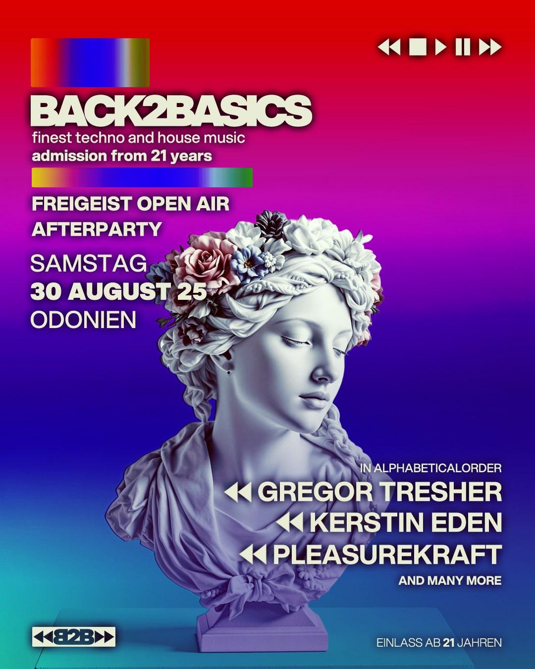 Gregor Tresher & Pleasurekraft & Kerstin Eden: Back2Basics Odonien (Freigeist Afterparty)