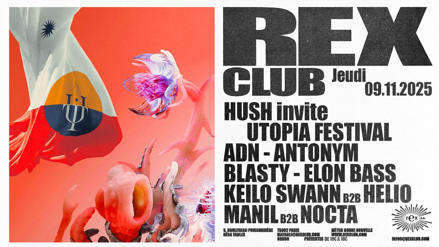 Hush Invite Utopia Festival: Antonym, Elon Bass