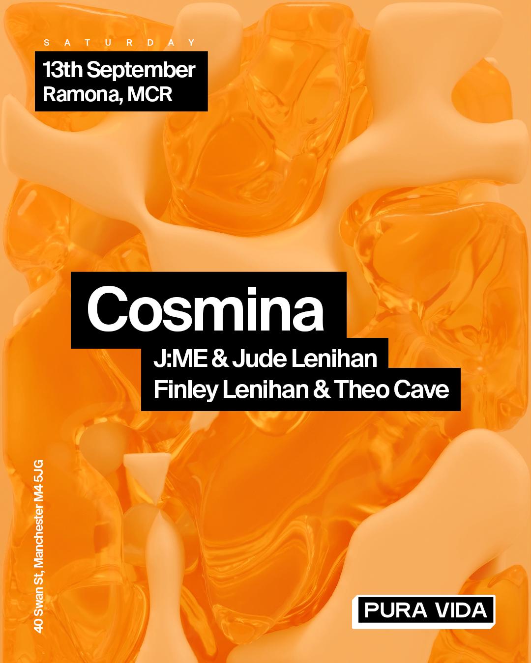 Pura Vida Presents: Cosmina [Free Tickets]