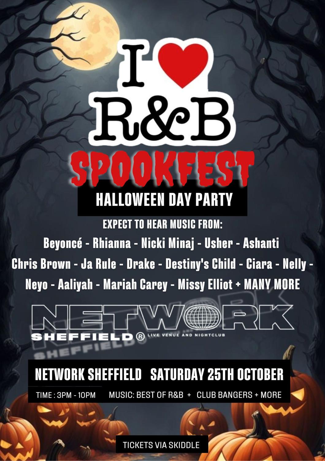 I Love R&B Spookfest Halloween Day Party Saturday 25Th October