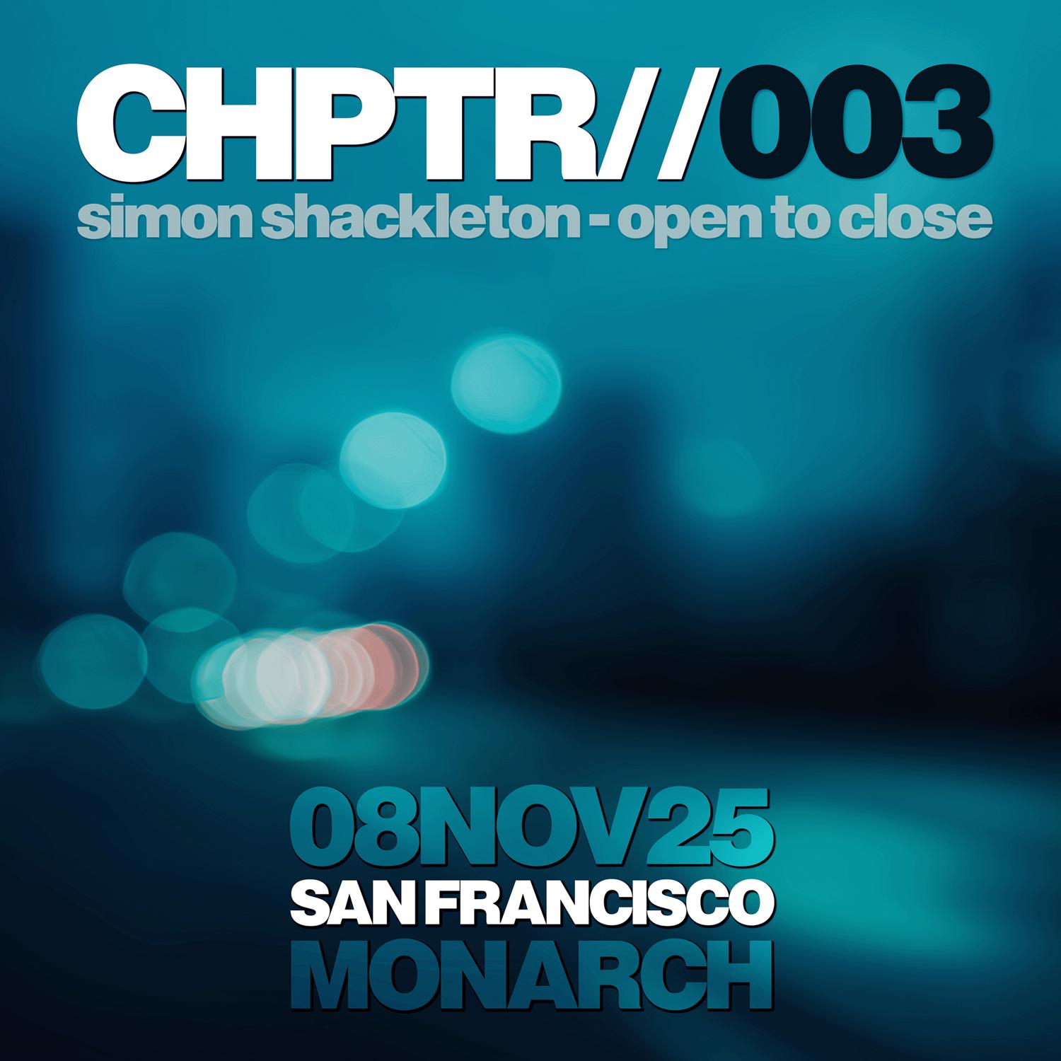 Simon Shackleton - Open To Close