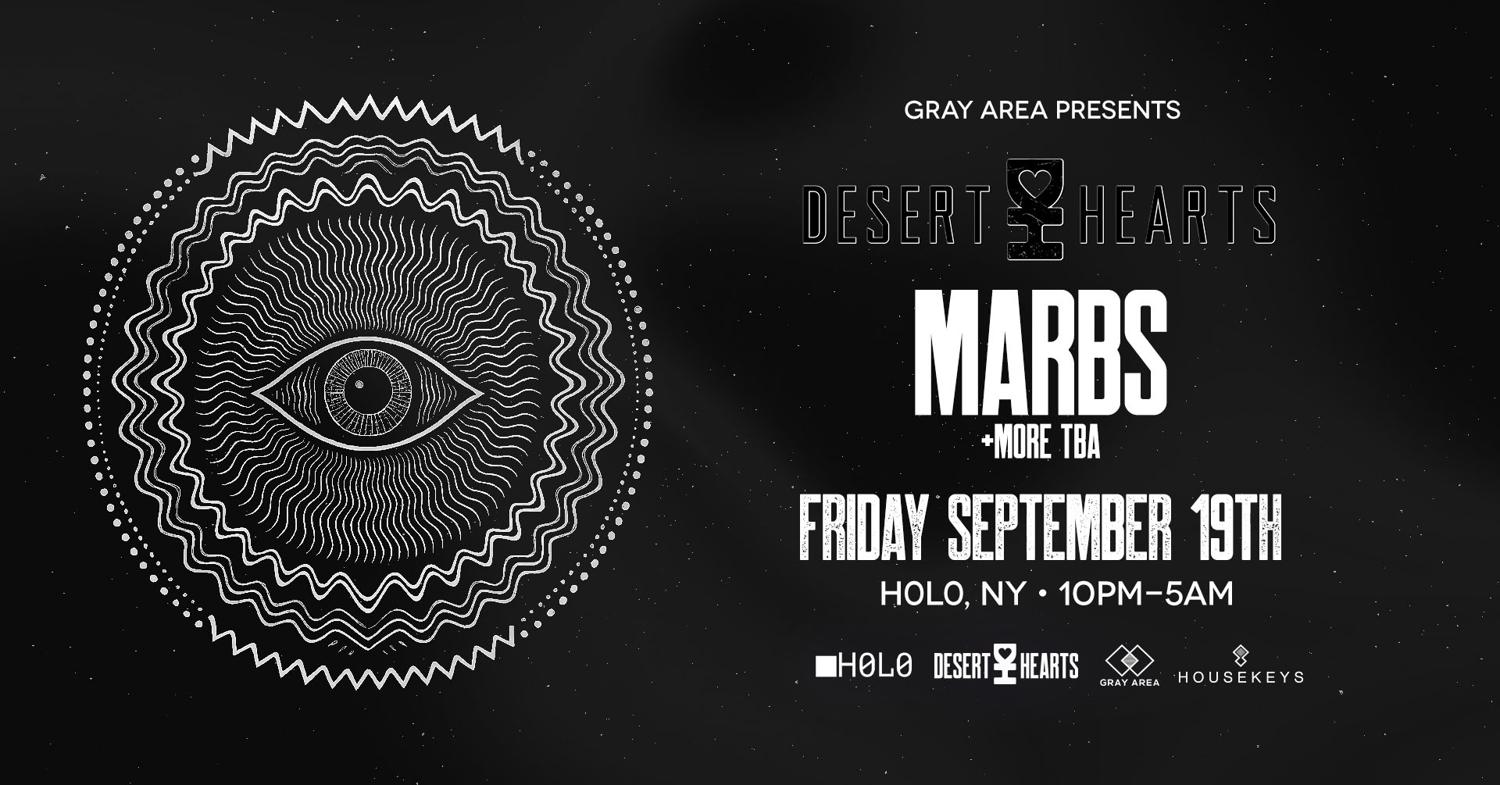 Desert Hearts Black W. Marbs By Gray Area