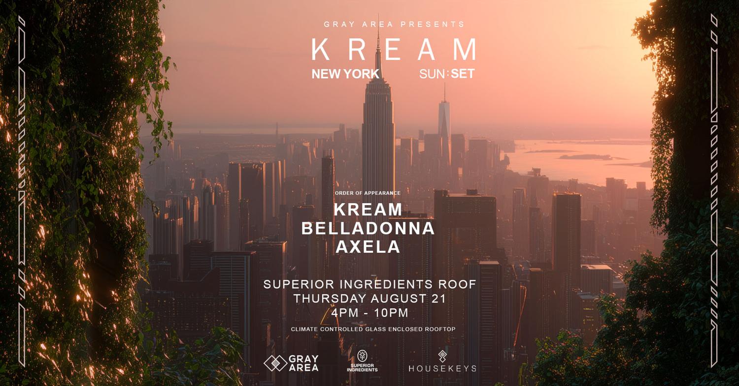 Sun: Set W Kream And Belladonna On The Roof By Gray Area