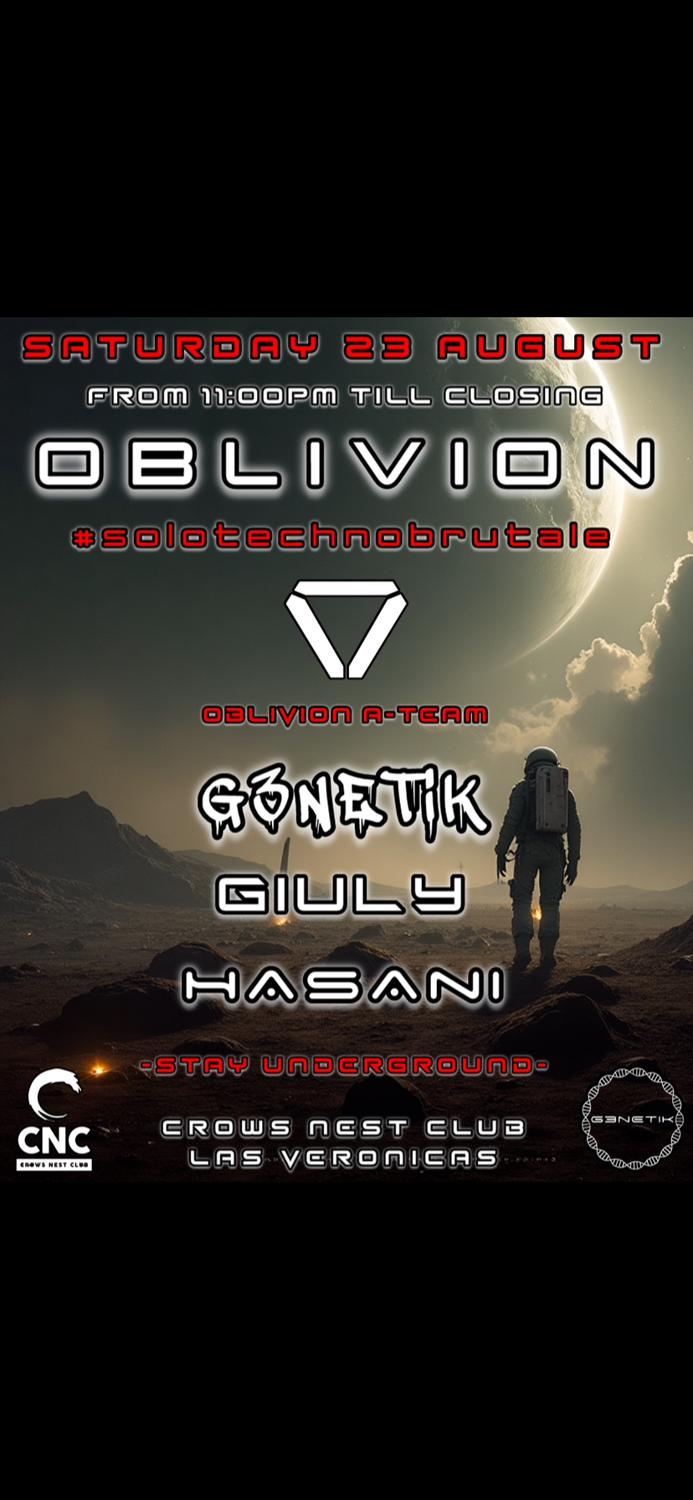Oblivion #Solotechnobrutale @Crowsnestclub