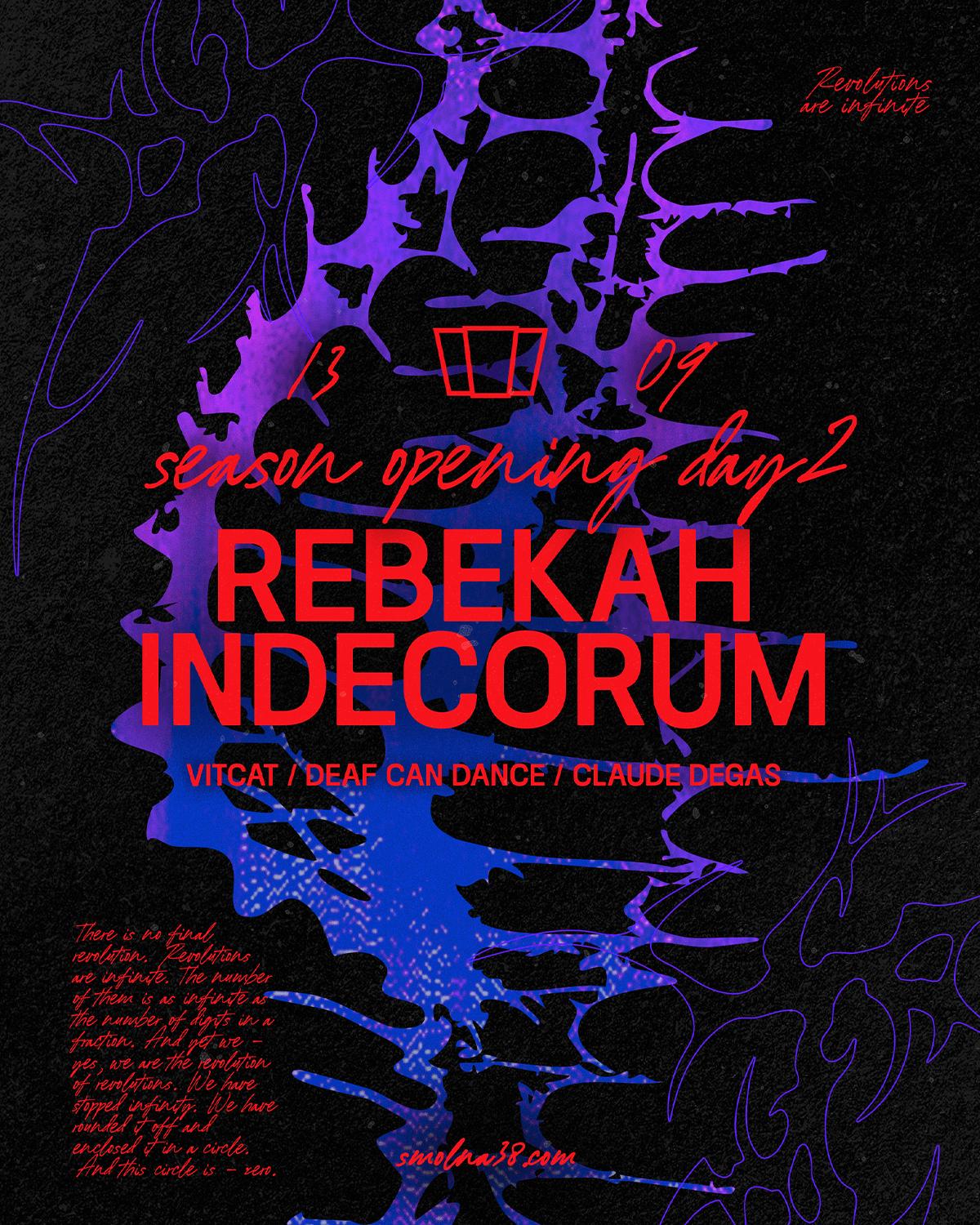 Season Opening Day 2: Rebekah, Indecorum