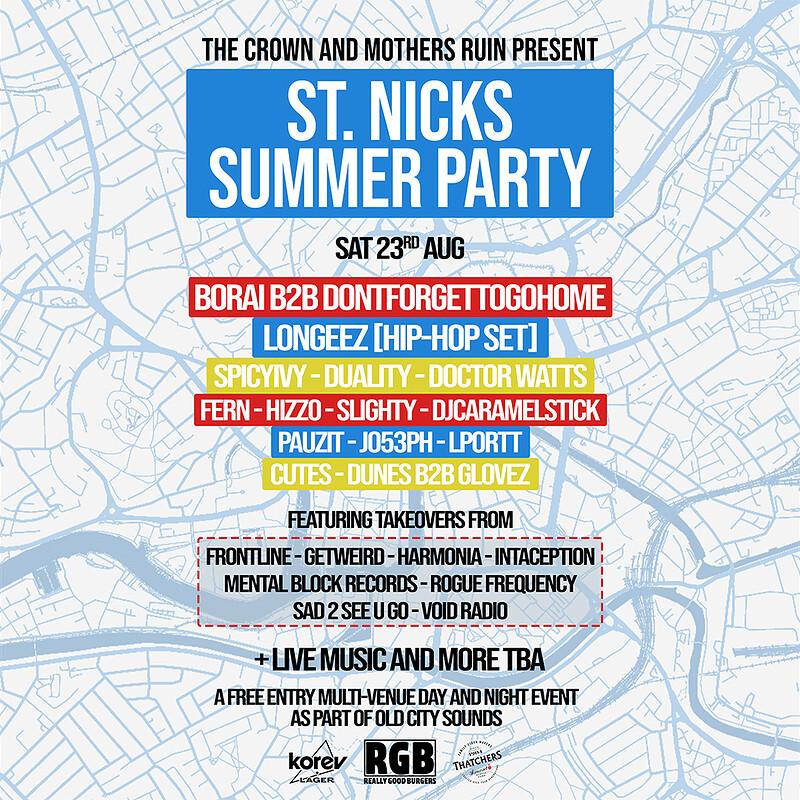 St. Nicks Summer Party: Borai B2B Dontforgettogohome, Longeez + More