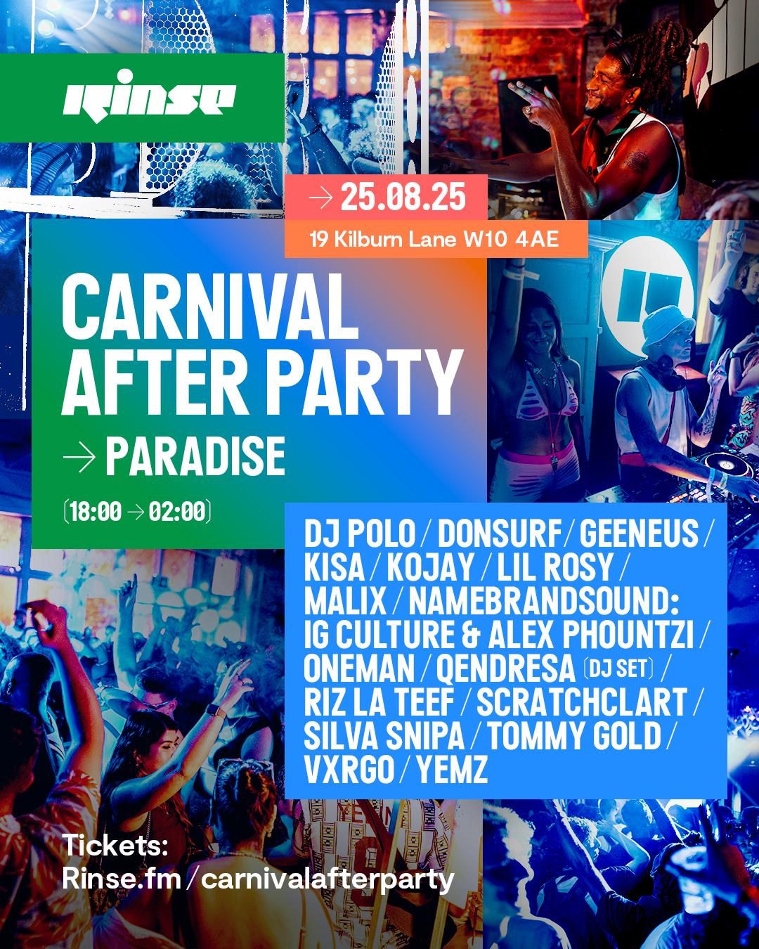 Rinse Carnival Afterparty 2025
