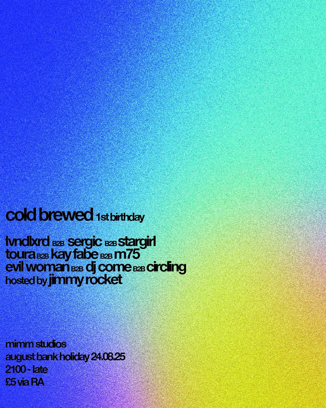 Cold Brewed 1St Birthday