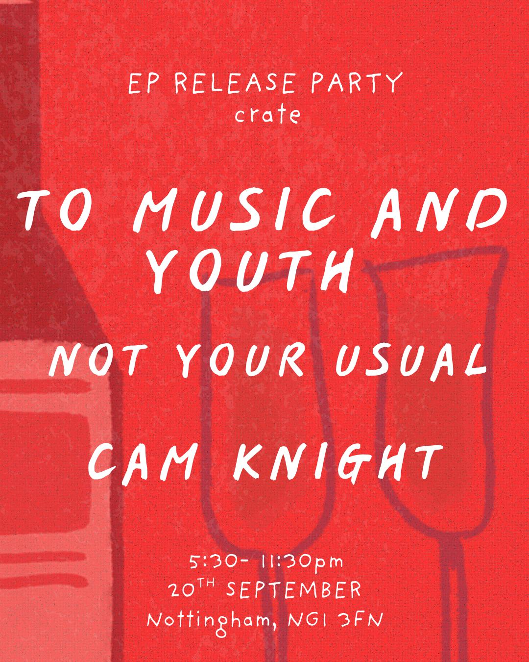 To Music And Youth Ep Release Party: To Music And Youth, Not Your Usual, Cam Knight