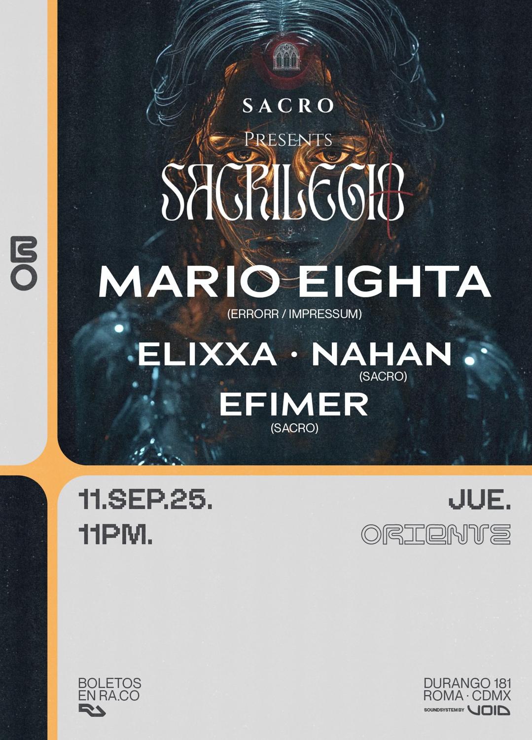 Sacrilegio: Mario Eighta, Elixxa, Nahan, Efimer