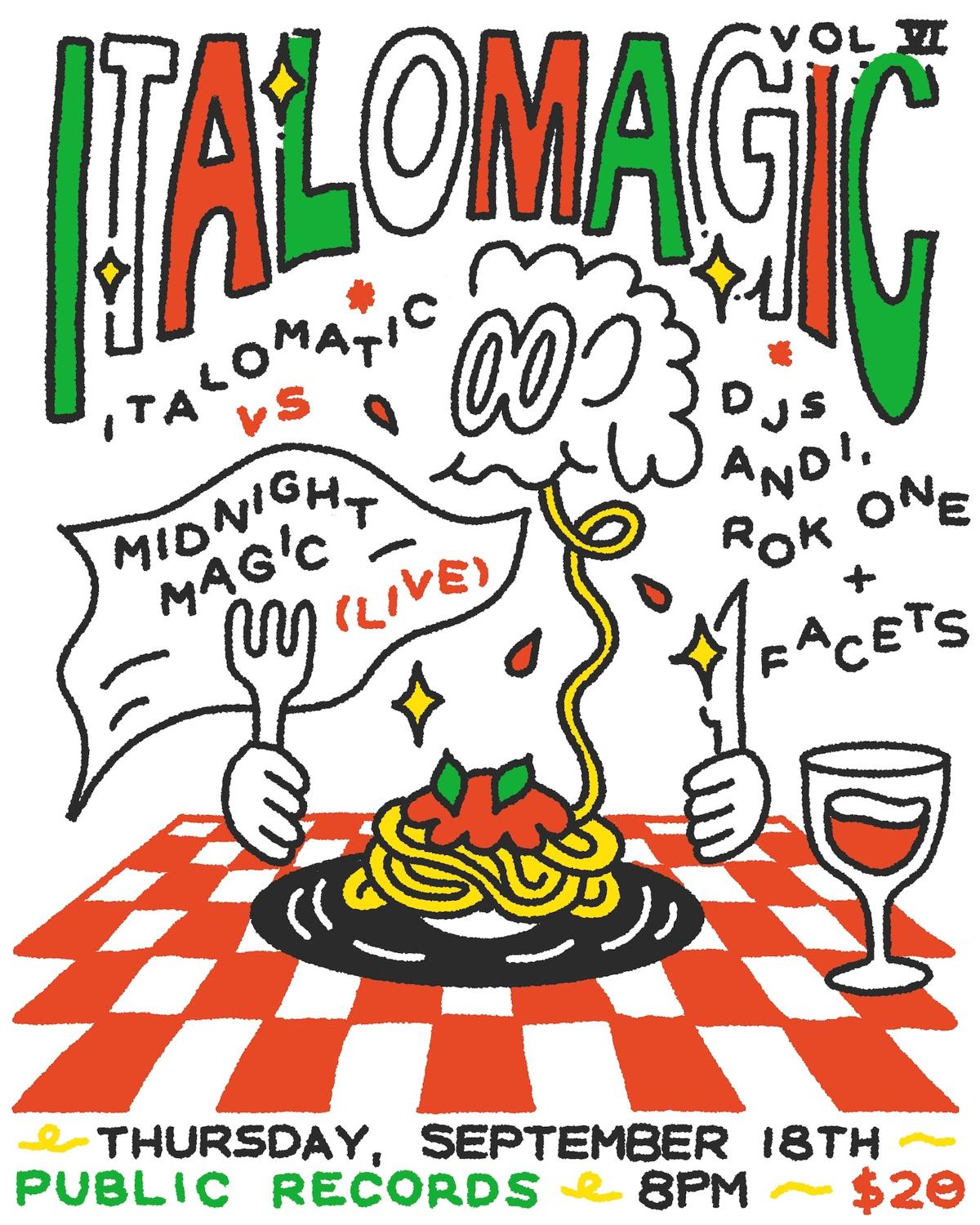 Italo-Magic: Italomatic Djs [Andi, Facets, Rok One] + Midnight Magic [Live]