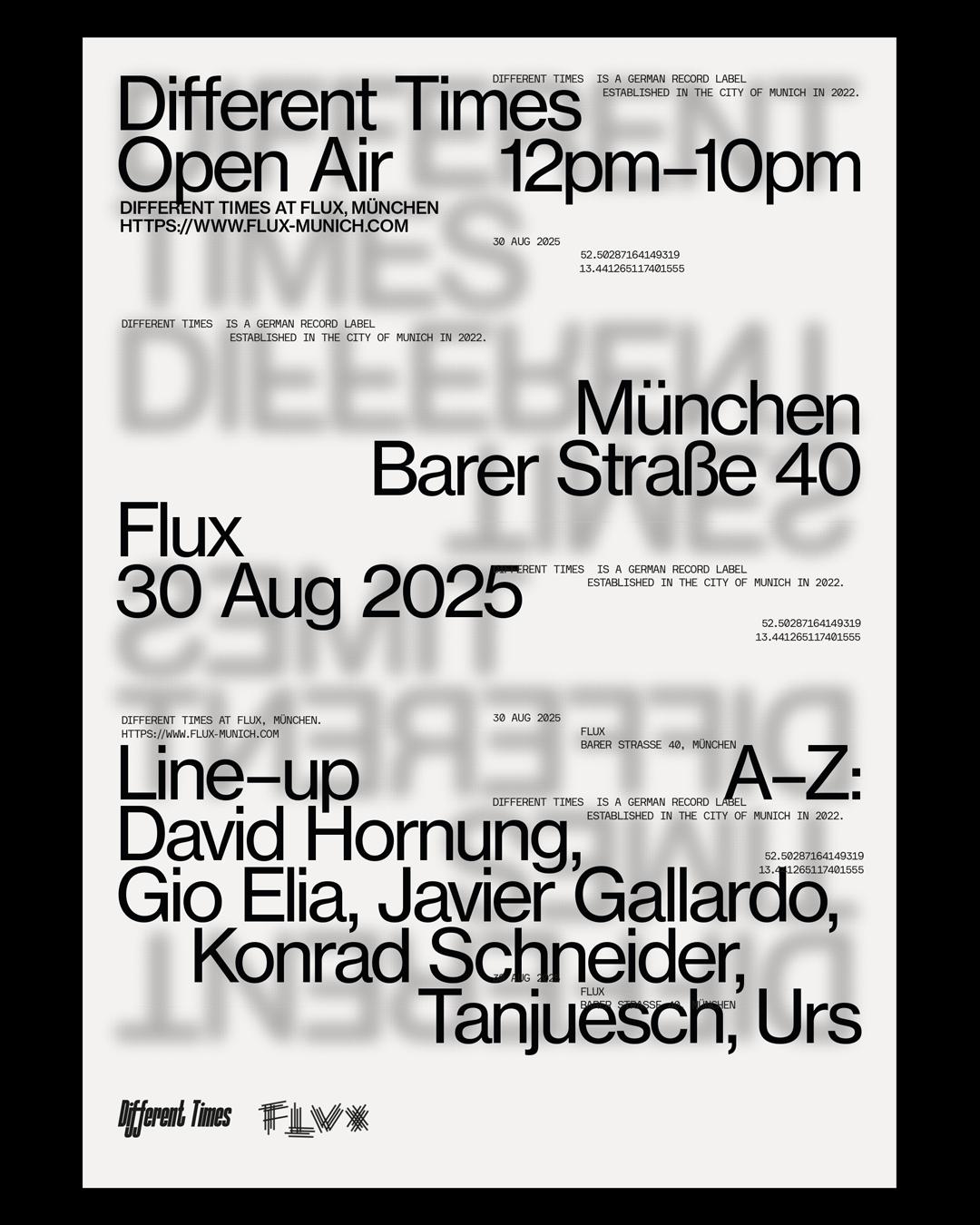 Different Times Open Air (Free Entry)