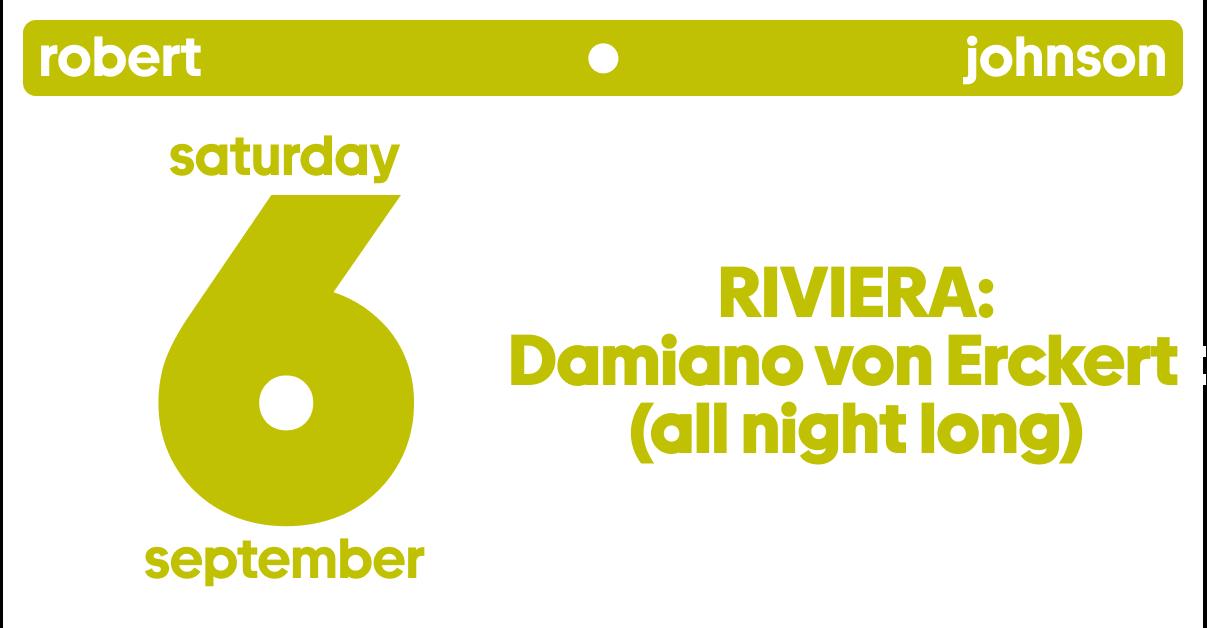 Lifesaver Saturday / Riviera: Damiano Von Erckert - All Night Long