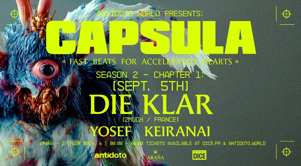 Cápsula: Die Klar (Trance, Hard Dance, Hard House) Free Entry