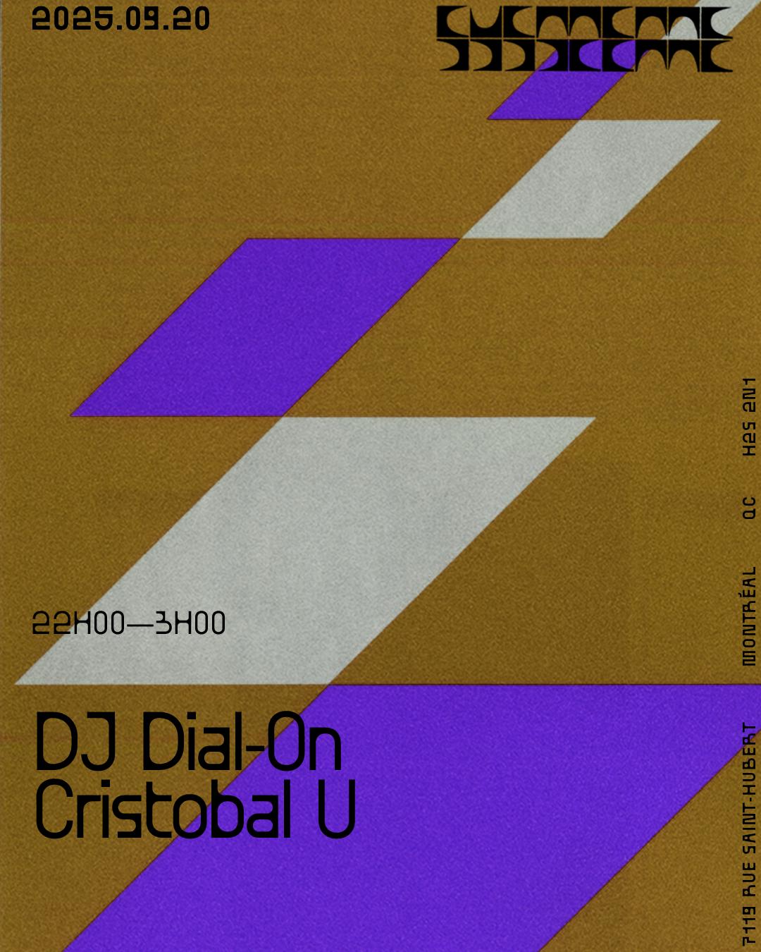 Dj Dial-On + Cristobal U