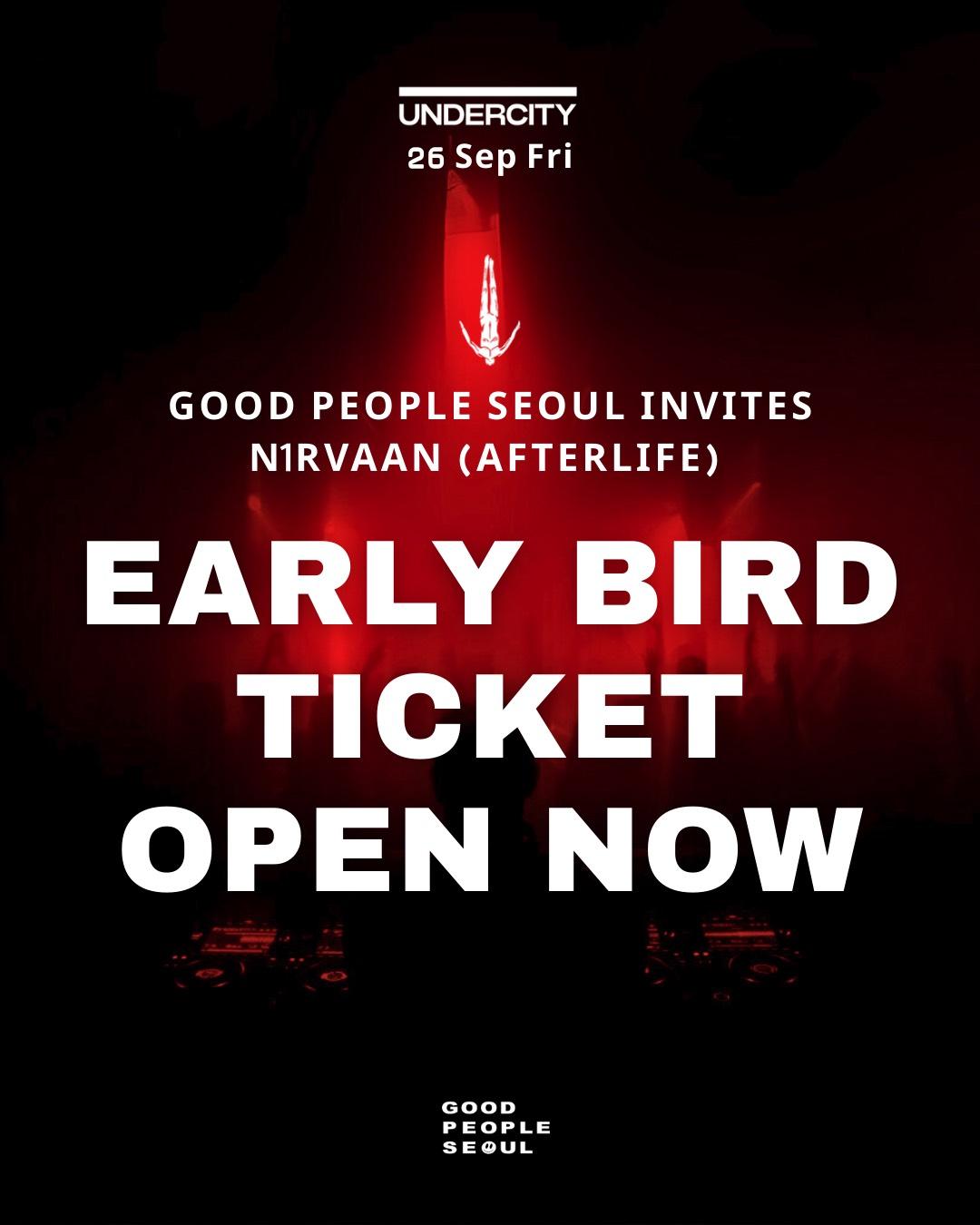 [Early Bird Ticket Open] Good People Seoul Invites N1Rvaan