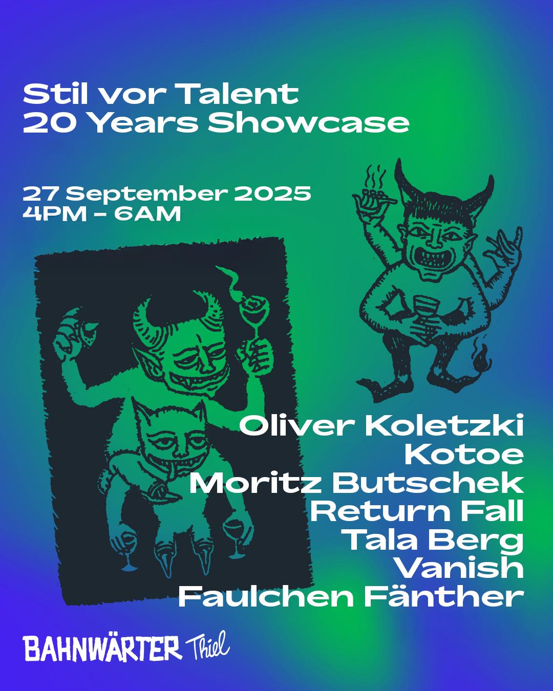 Stil Vor Talent 20 Years Showcase Mit Oliver Koletzki | Bahnwärter Thiel