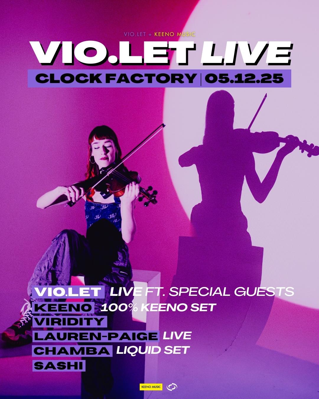 Vio.Let Live Feat. Vibre Strings | Clock Factory Headline
