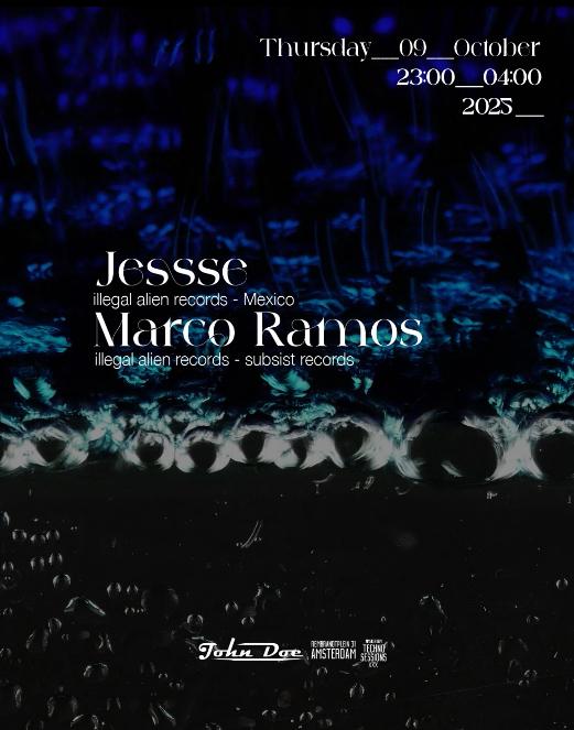 Amsterdam Techno Sessions With Jessse (Illegal Alien Records) & Marco Ramos (Subsist)