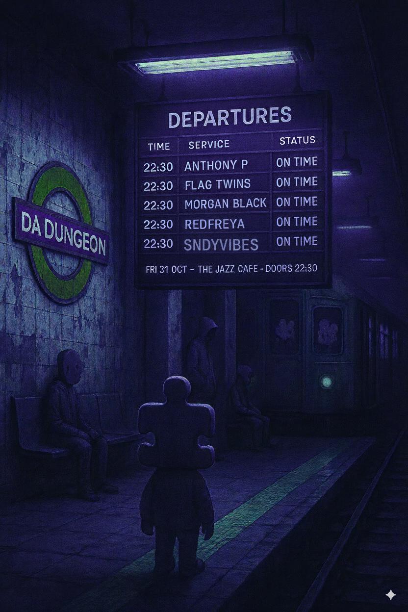 Da Dungeon Ldn: Morgan Black, Anthony P, Flag Twins, Redfreya, Sndyvibes (Halloween Special)