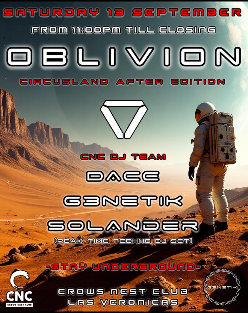 Oblivion X Circusland After Party @Crowsnestclub